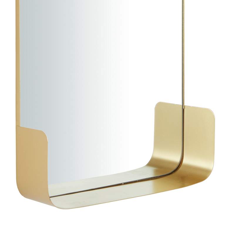 Image 2 Henge Polished Gold 16" x 22" Rectangular Shelf Wall Mirror more views
