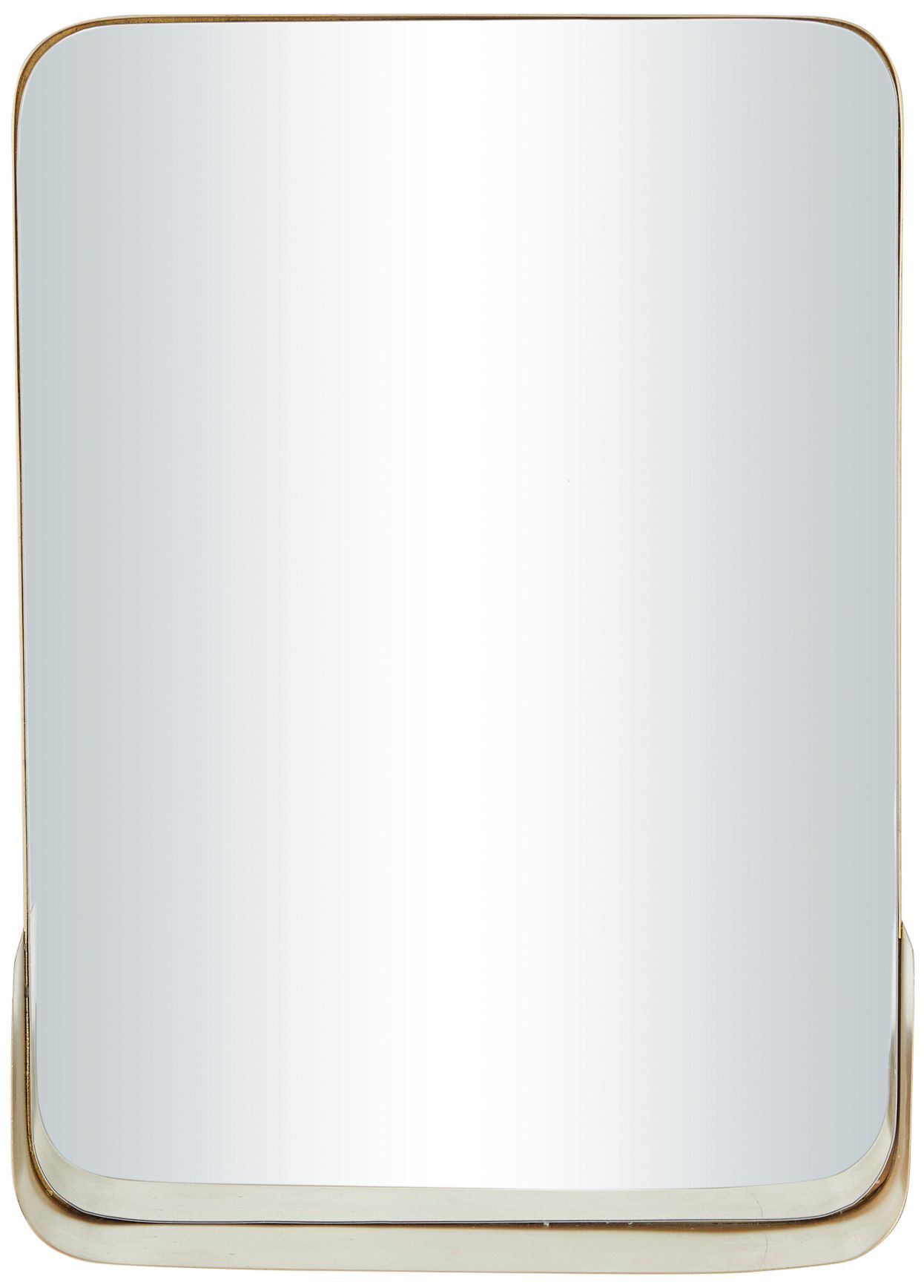 Image 3 Henge Polished Gold 16" x 22" Rectangular Shelf Wall Mirror more views