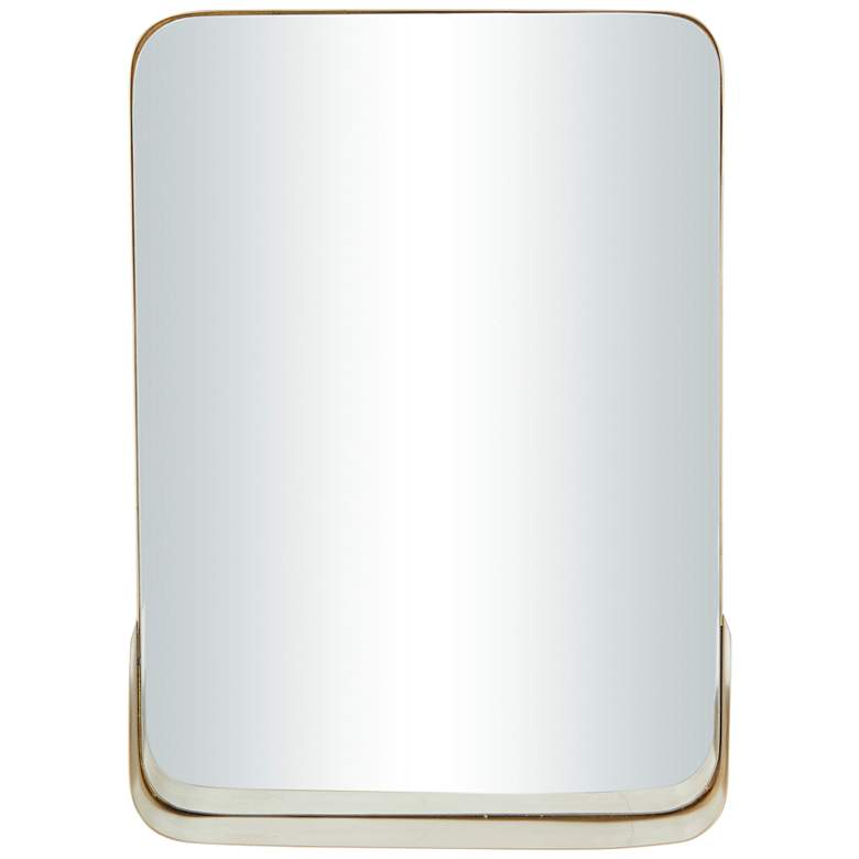 Image 3 Henge Polished Gold 16" x 22" Rectangular Shelf Wall Mirror more views