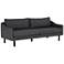 Henley 85" Wide Theo Onyx Gray Modern Iron Sofa