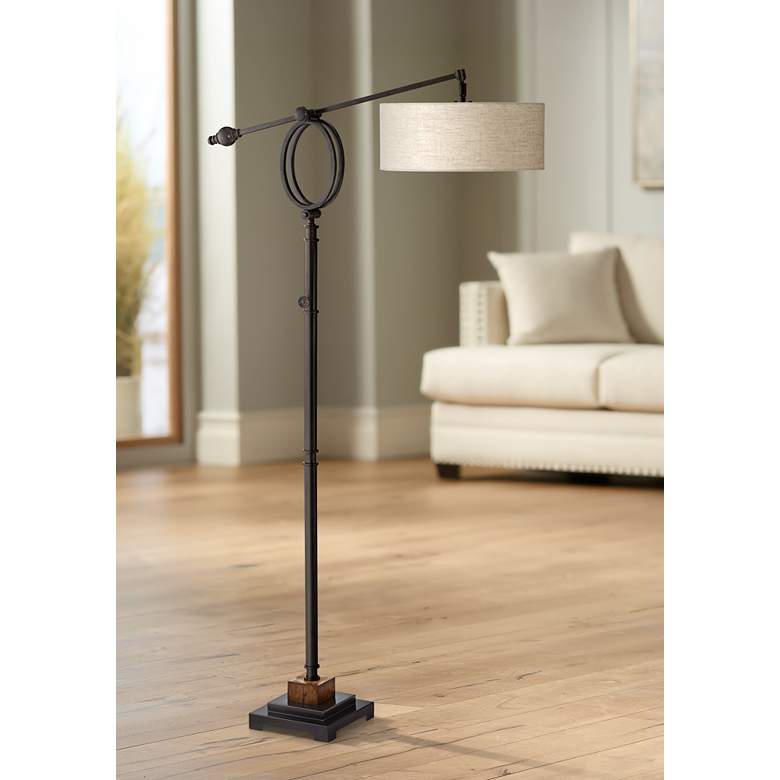 Image 1 Henley Adjustable Boom Arm Floor Lamp by Uttermost 