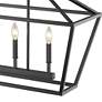 5_Henna 40" Wide Matte Black 5-Light Linear Island Chandelier more views
