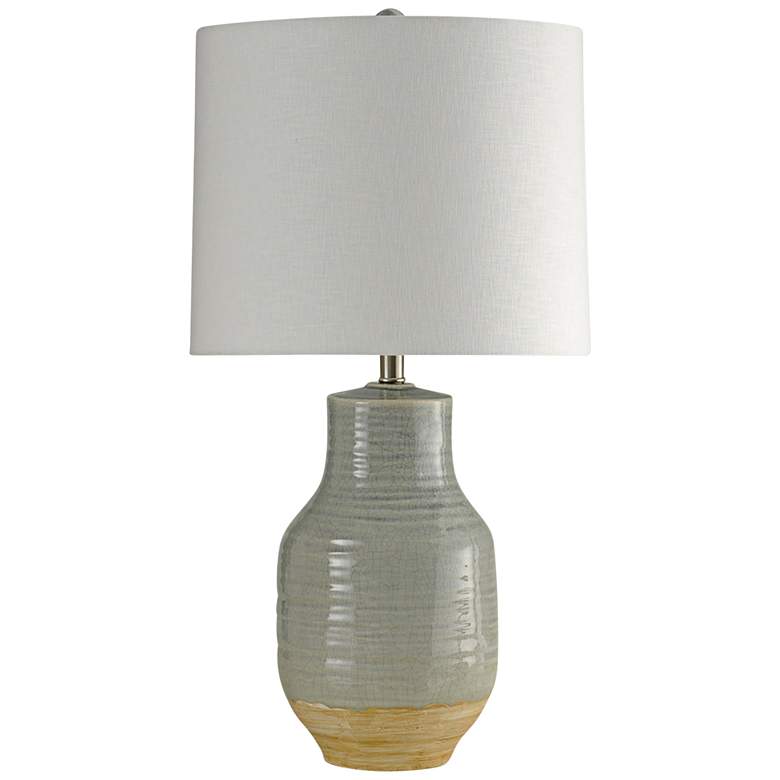 Image 2 Henne 30" High Gray and Tan Rustic Modern Ceramic Table Lamp