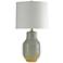 Henne Gray and Tan Rustic Modern Ceramic Table Lamp