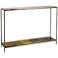 Henri 46" Wide Natural Brass and Black Console Table