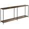 Henri 73" Wide Natural Brass and Black Console Table