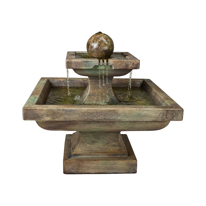 Image 2 Henri Studio 24" Wide Relic Nebbia Low Equinox Fountain