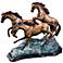 Henri Studio 3 Galloping 13 1/2" Wide Bronze Horse Sculpture