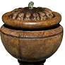 2_Henri Studio 34" High Relic Lava Sunflower Tall Patio Bubbler Fountain more views
