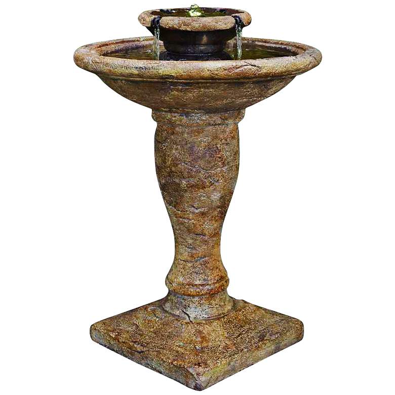 Image 1 Henri Studio 35 inchH Relic Lava Windstone Cast Stone Fountain