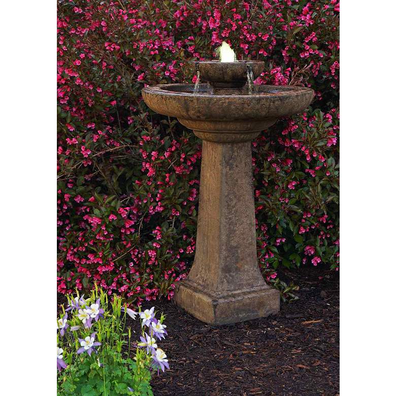 Image 1 Henri Studio 36 inch High Relic Lava Aquarius Cast Stone Fountain