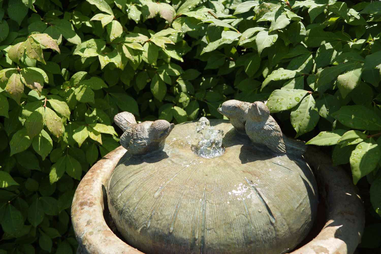 Image 2 Henri Studio 39" Birds Nebbia Tall Patio Bubbler Fountain - Made to Order more views