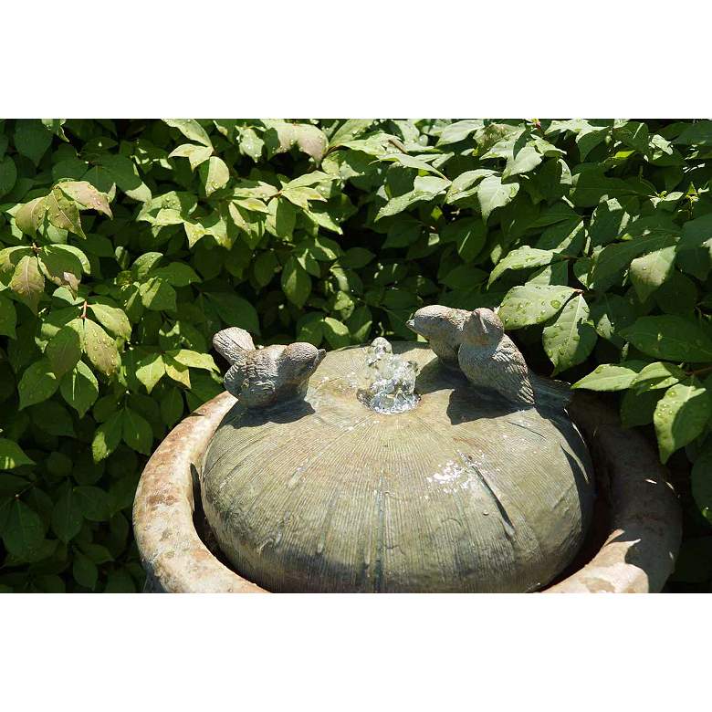 Image 2 Henri Studio 39 inch Birds Nebbia Tall Patio Bubbler Fountain more views