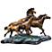 Henri Studio 4 Galloping 20 1/2"W Brass Horse Sculpture