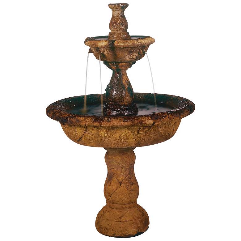 Image 1 Henri Studio 42" High Small Tazza Tier Garden Fountain