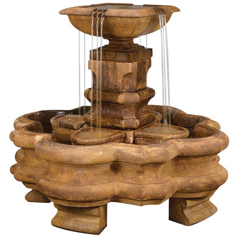 Image 1 Henri Studio 43" High Classic Planter Pillar Fountain