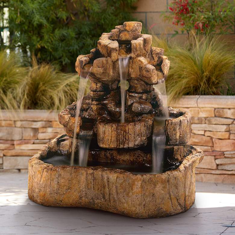 Image 1 Henri Studio 43 inch High Medium Rock Falls Fountain