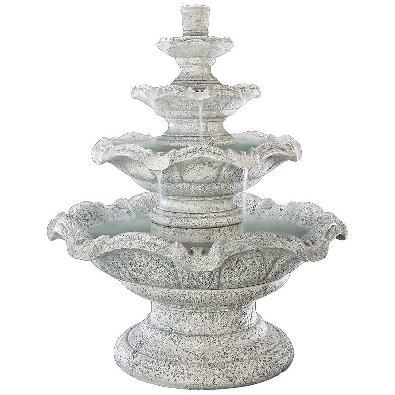 Image 1 Henri Studio 54" High Quattro 4-Tier Outdoor Fountain
