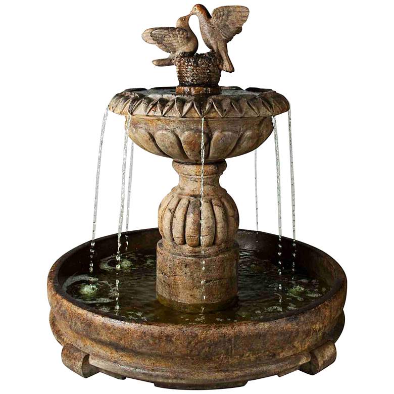 Image 1 Henri Studio 58"H Relic Lava Paloma Cascada in Pool Fountain