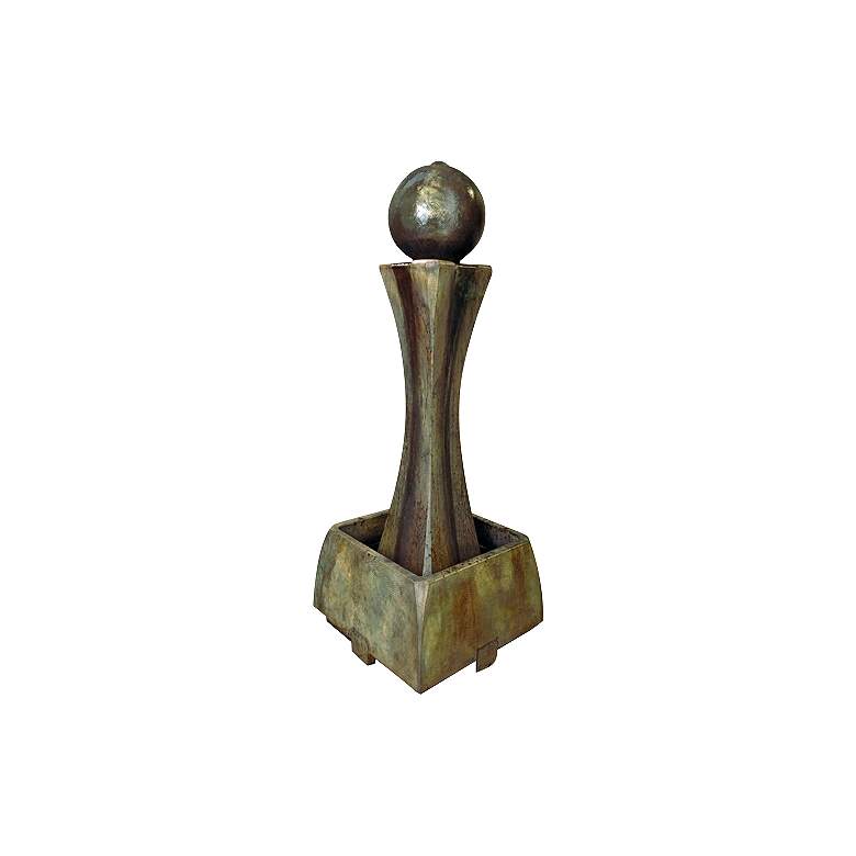 Image 1 Henri Studio 60" High Relic Lava Tall Hourglass Fountain