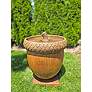 Henri Studio Acorn 26" High Relic Hi-tone Outdoor Bird Bath
