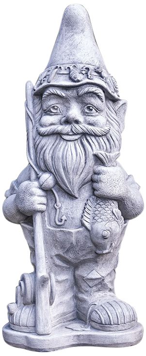 Henri Studio Angler 21" High Trevia Graystone Garden Gnome - Made to Order