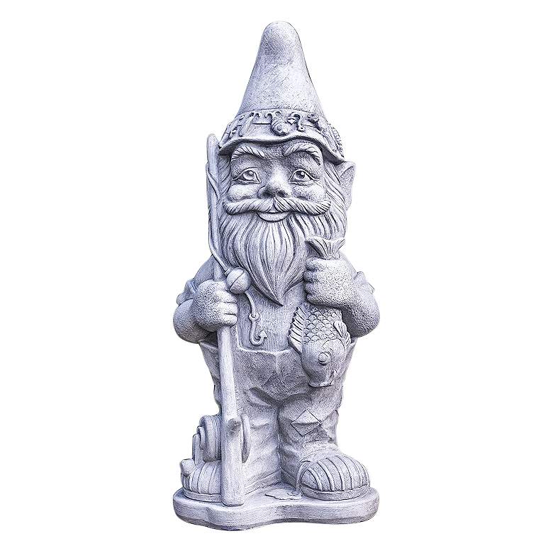 Image 2 Henri Studio Angler 21 inch High Trevia Graystone Garden Gnome