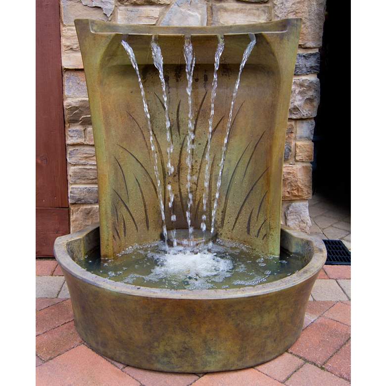 Image 1 Henri Studio Aria 42 inch High Relic Nebbia LED Outdoor Fountain