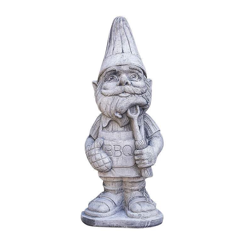 Image 1 Henri Studio Chef 21 inch High Trevia Graystone Garden Gnome