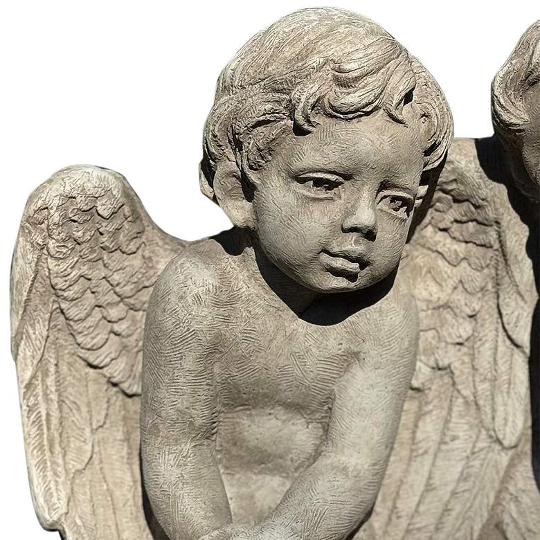 Image 3 Henri Studio Cherubs on Bench 17" Wide Garden Accents more views