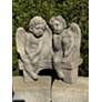 4_Henri Studio Cherubs on Bench 17" Wide Garden Accents more views