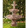 1_Henri Studio Classical Finial 55" High Relic Aged Iron Garden Fountain