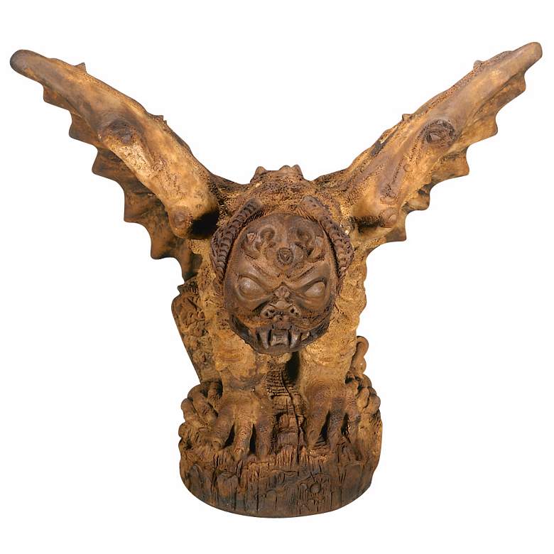 Image 1 Henri Studio Crouching Gargoyle 20" Wide Garden Accent
