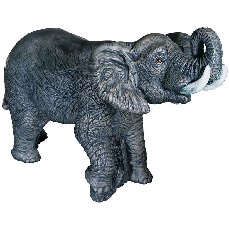 Image 1 Henri Studio Elephant 20" High Trevia Greystone Outdoor Garden Accent