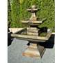 3_Henri Studio Equinox 55" High Large Rustic Outdoor Fountain more views