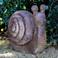 Henri Studio Garden Snail 24" Wide Relic Lava Outdoor Statue