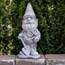 Henri Studio Gardener 21" High Trevia Graystone Garden Gnome