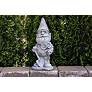 Henri Studio Gardener 21" High Trevia Graystone Garden Gnome