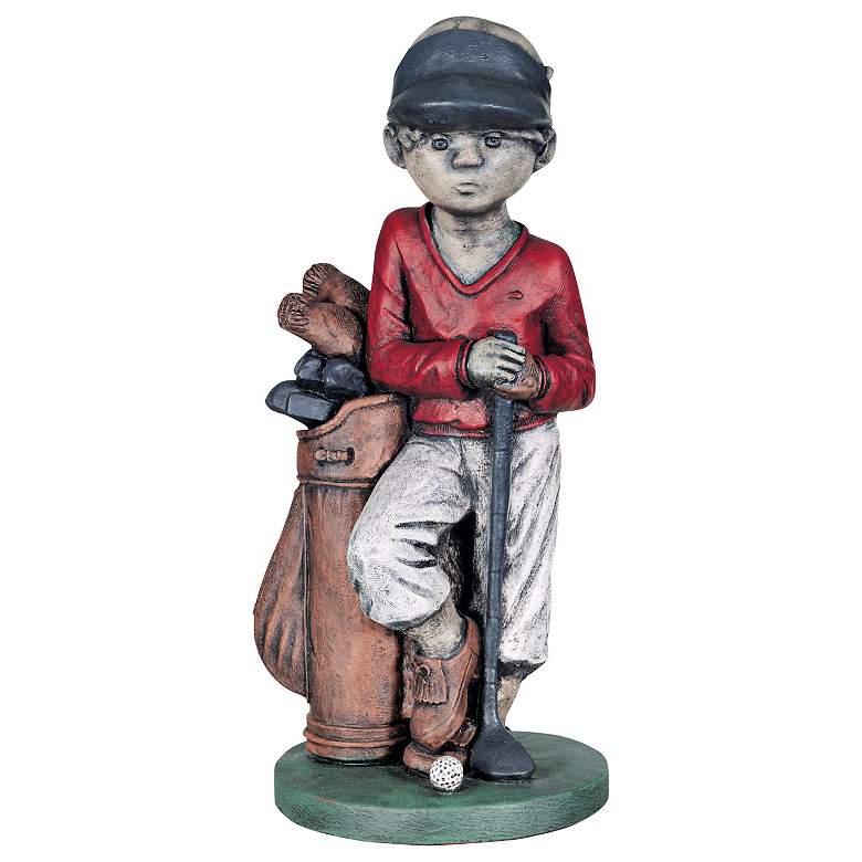 Image 1 Henri Studio Golfer 24 inch High Hi-Tone Outdoor Garden Accent