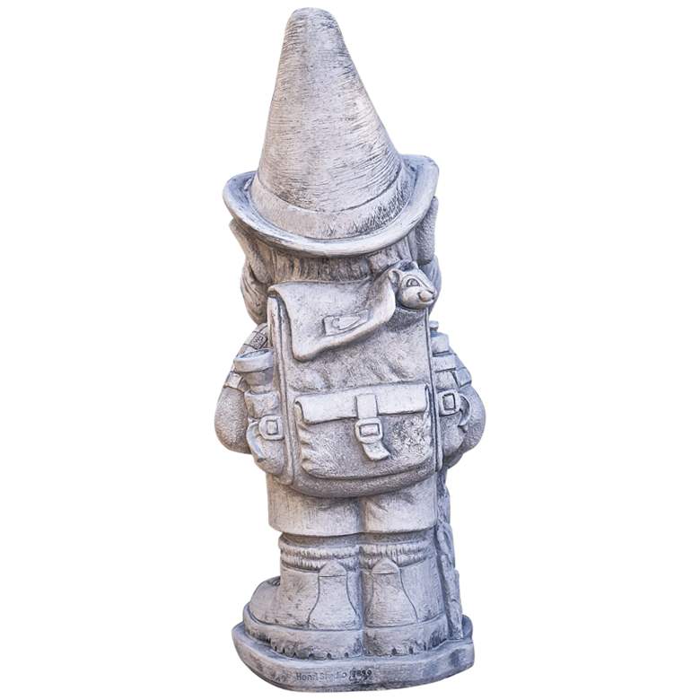 Image 4 Henri Studio Hiker 21 inch High Trevia Graystone Garden Gnome more views