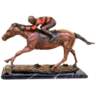 Henri Studio Jockey on Horse 10" High Tabletop Sculpture