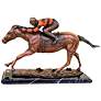 Henri Studio Jockey on Horse 10" High Tabletop Sculpture