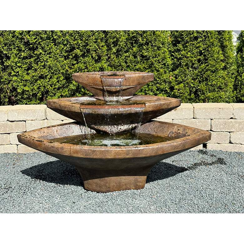Image 3 Henri Studio Kayak 32" High Relic Lava LED Outdoor Fountain more views