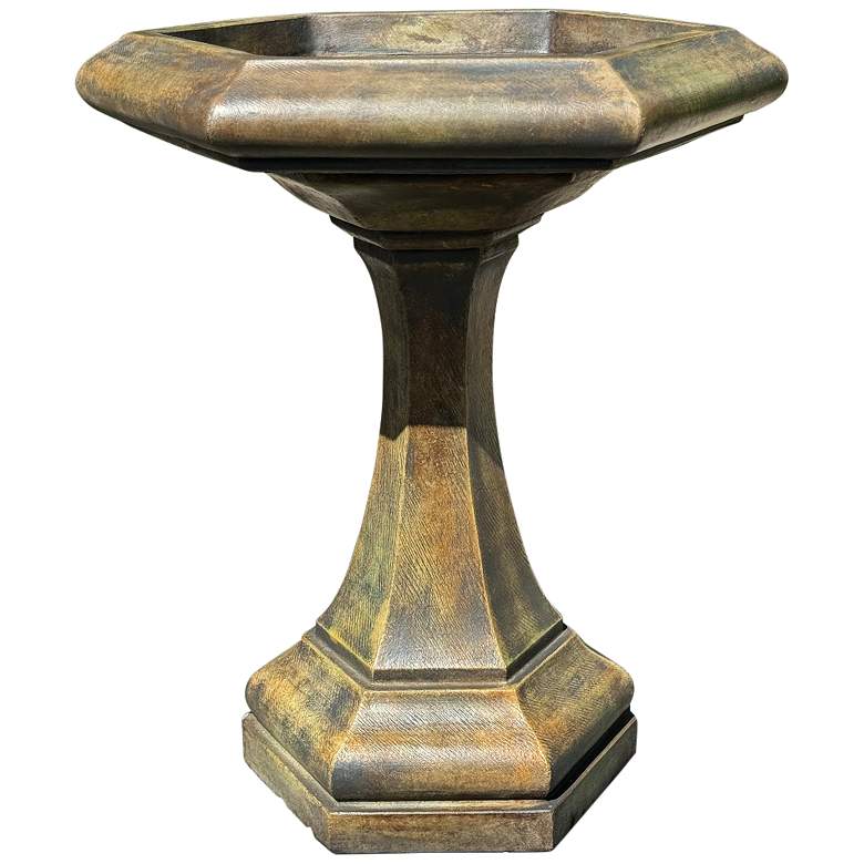 Image 1 Henri Studio Kensington 30" High Cast Stone Bird Bath