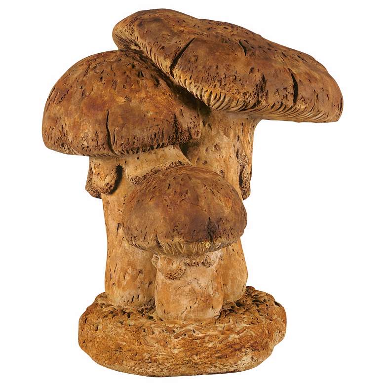 Image 1 Henri Studio Large Triple Mushroom 17" High Garden Accent