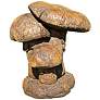 1_Henri Studio Large Triple Mushroom 17" High Relic Lava Garden Accent