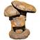 Henri Studio Large Triple Mushroom 17" High Relic Lava Garden Accent
