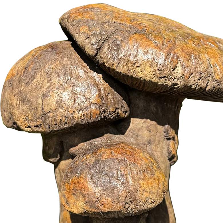 Image 2 Henri Studio Large Triple Mushroom 17" High Relic Lava Garden Accent more views