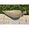 Henri Studio Leaf 9" High Relic Nebbia Outdoor Birdbath