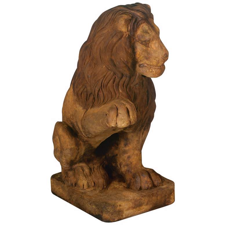 Image 1 Henri Studio Lion (Right Paw Up) 24 inch High Garden Sculpture